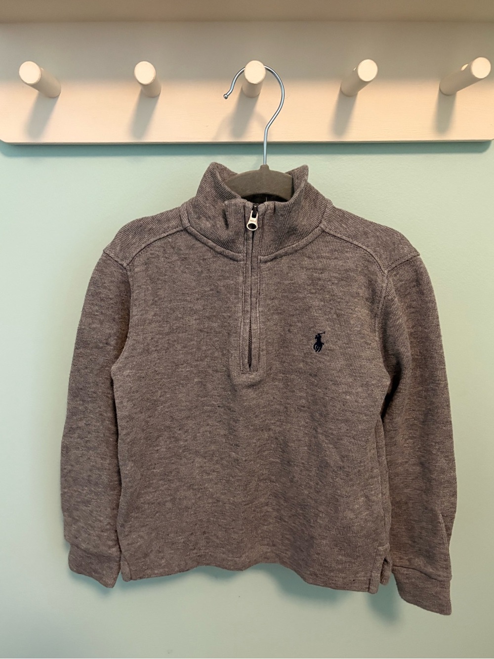 Polo by Ralph Lauren Heather Gray Quarter-Zip Sweater